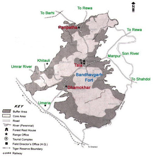 Bandhavgarh National Park Map