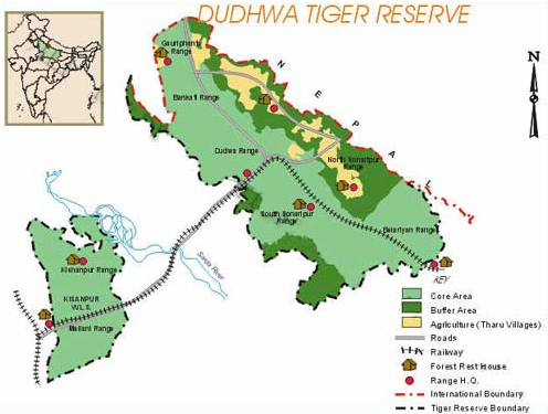 Dudhwa National Park Map