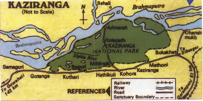 Kaziranga National Park Map