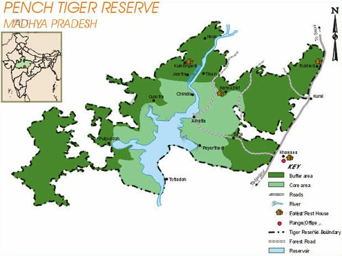 Pench Tiger Reserve Map