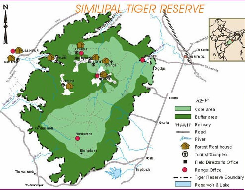 Simlipal Tiger Reserve Map