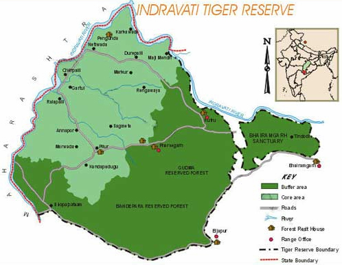 Indravati National Park Map
