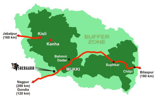 Kanha National Park Map