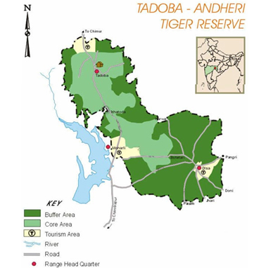 Tadoba National Park Map